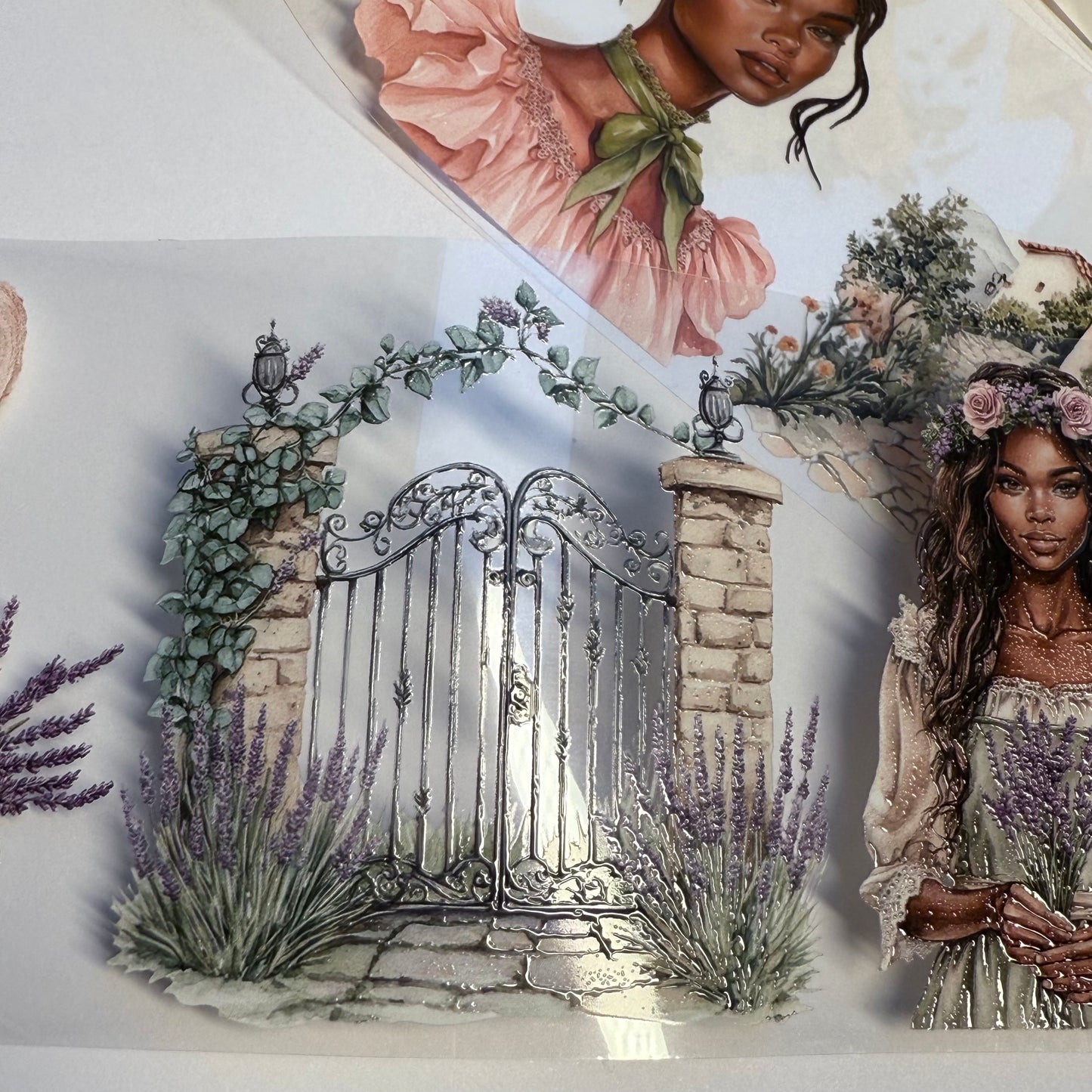 PET 3D raised Antique spring and Easter tape,one roll fashion, junk journal, scrapbooking,bullet journal, card making.