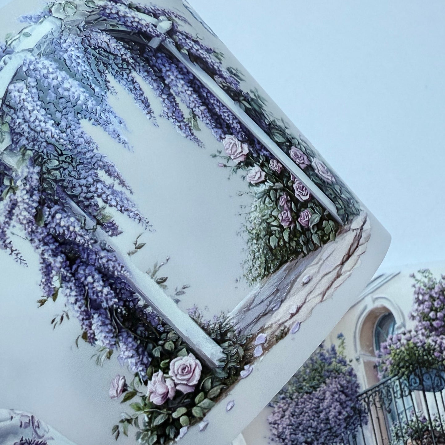 PET 3D raised tape Lilac and Blue garden tape,one roll fashion, junk journal, scrapbooking,bullet journal, card making.