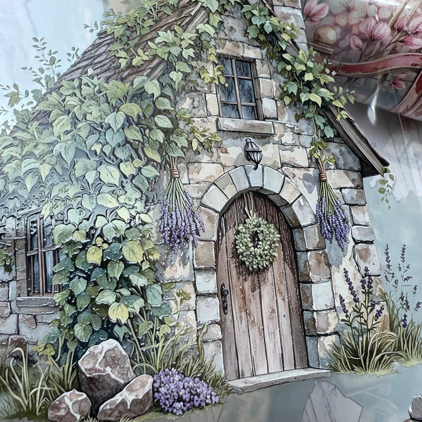 PET 3D raised Landscape tape,one roll fashion, junk journal, scrapbooking,bullet journal, card making.