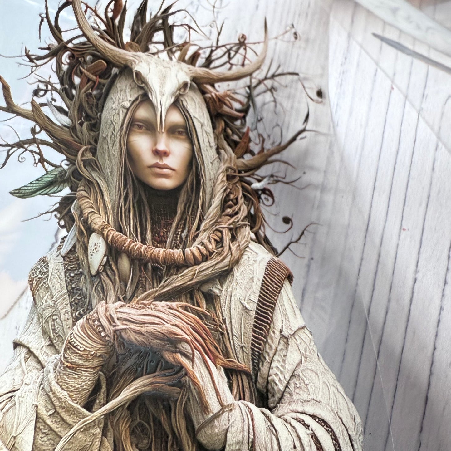 PET 3D raised Autumn Girl and Shaman2 tape,one roll fashion, junk journal, scrapbooking,bullet journal, card making.