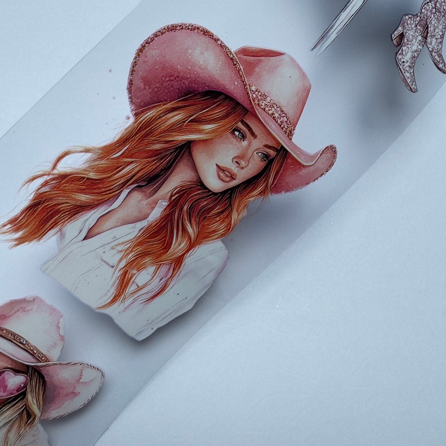 PET 3D raised Disco Cowgirl and Howdy Gals tape,one roll fashion, junk journal, scrapbooking,bullet journal, card making.