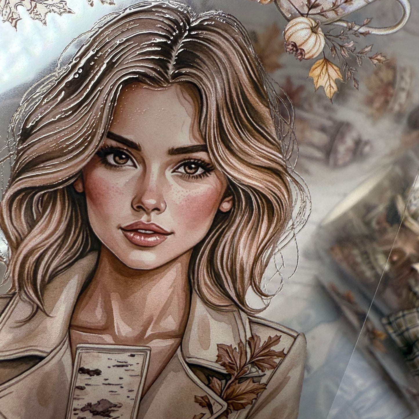 PET 3D raised Goldcrest Glade and Storyglow Autumn tape,one roll fashion, junk journal, scrapbooking,bullet journal, card making.