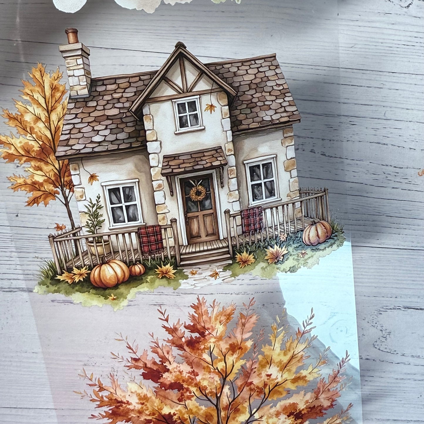 PET 3D raised Landscape4 tape,one roll fashion, junk journal, scrapbooking,bullet journal, card making.