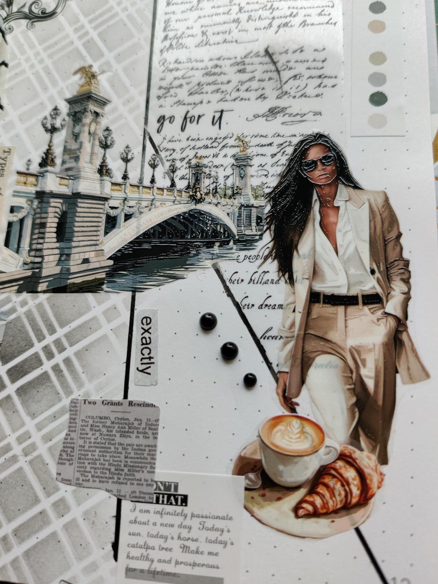 PET 3D raised tape cup of coffee in London tape,one roll vintage fashion, junk journal, scrapbooking,bullet journal, card making.