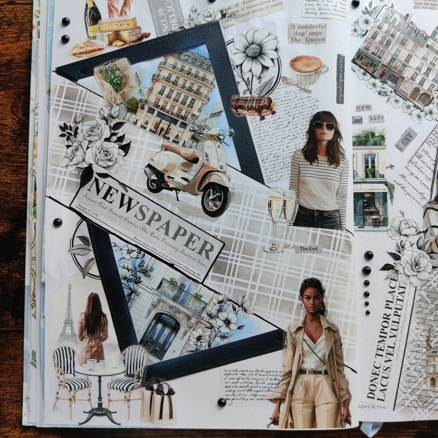 PET 3D raised tape cup of coffee in London tape,one roll vintage fashion, junk journal, scrapbooking,bullet journal, card making.
