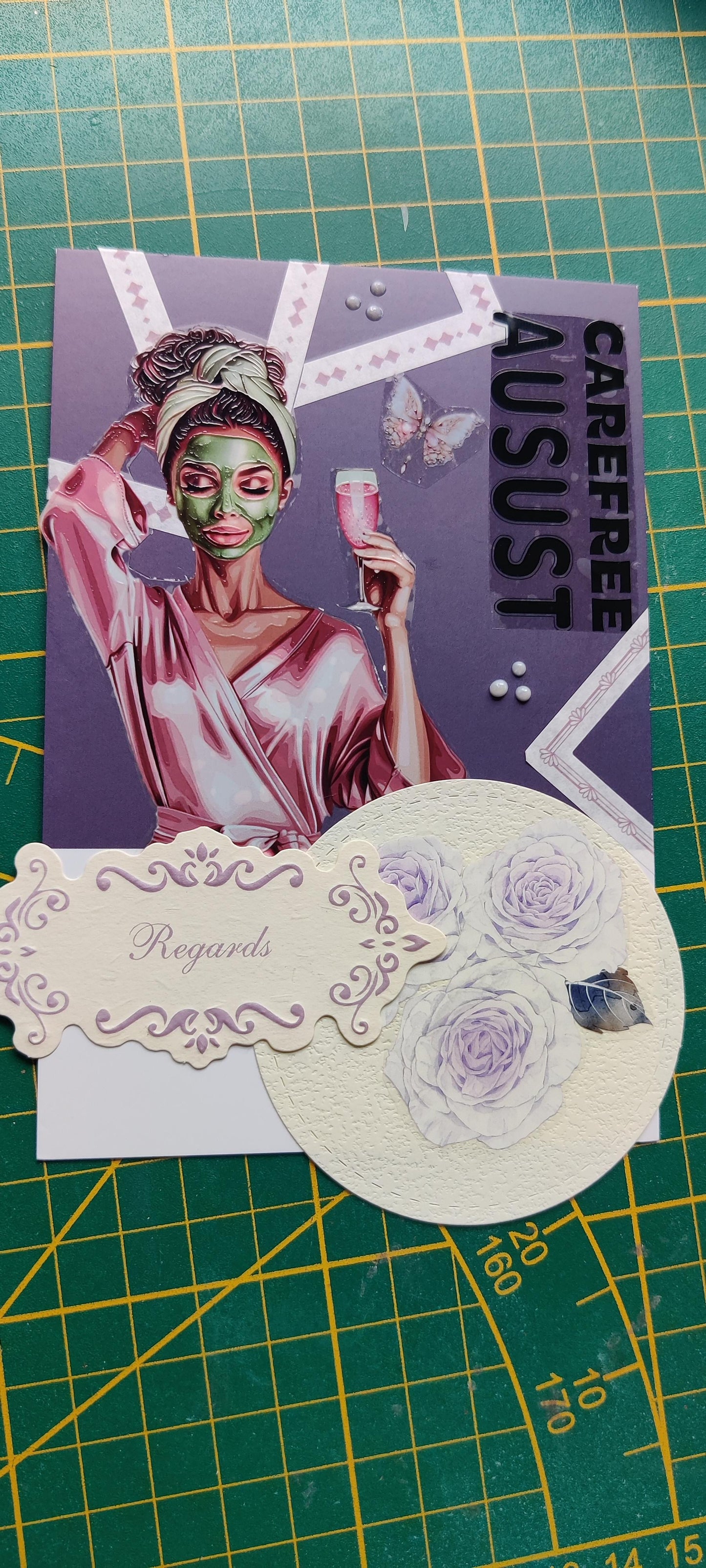 PET 3D raised tape selfcare after party girls tape,one roll vintage fashion, junk journal, scrapbooking,bullet journal, card making.