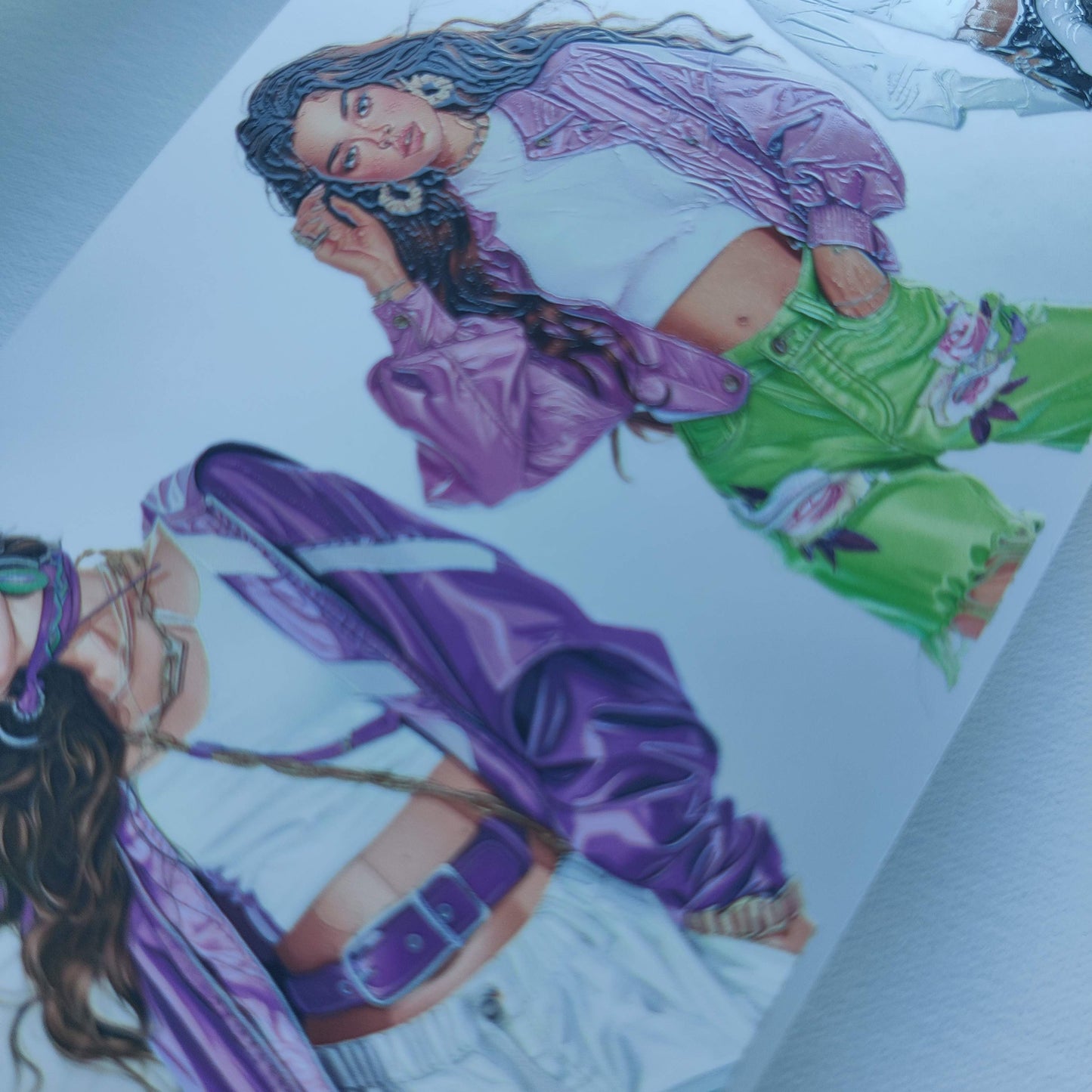 PET 3D raised tape fashion girls tape,one roll vintage fashion, junk journal, scrapbooking,bullet journal, planners,card making,paper crafts