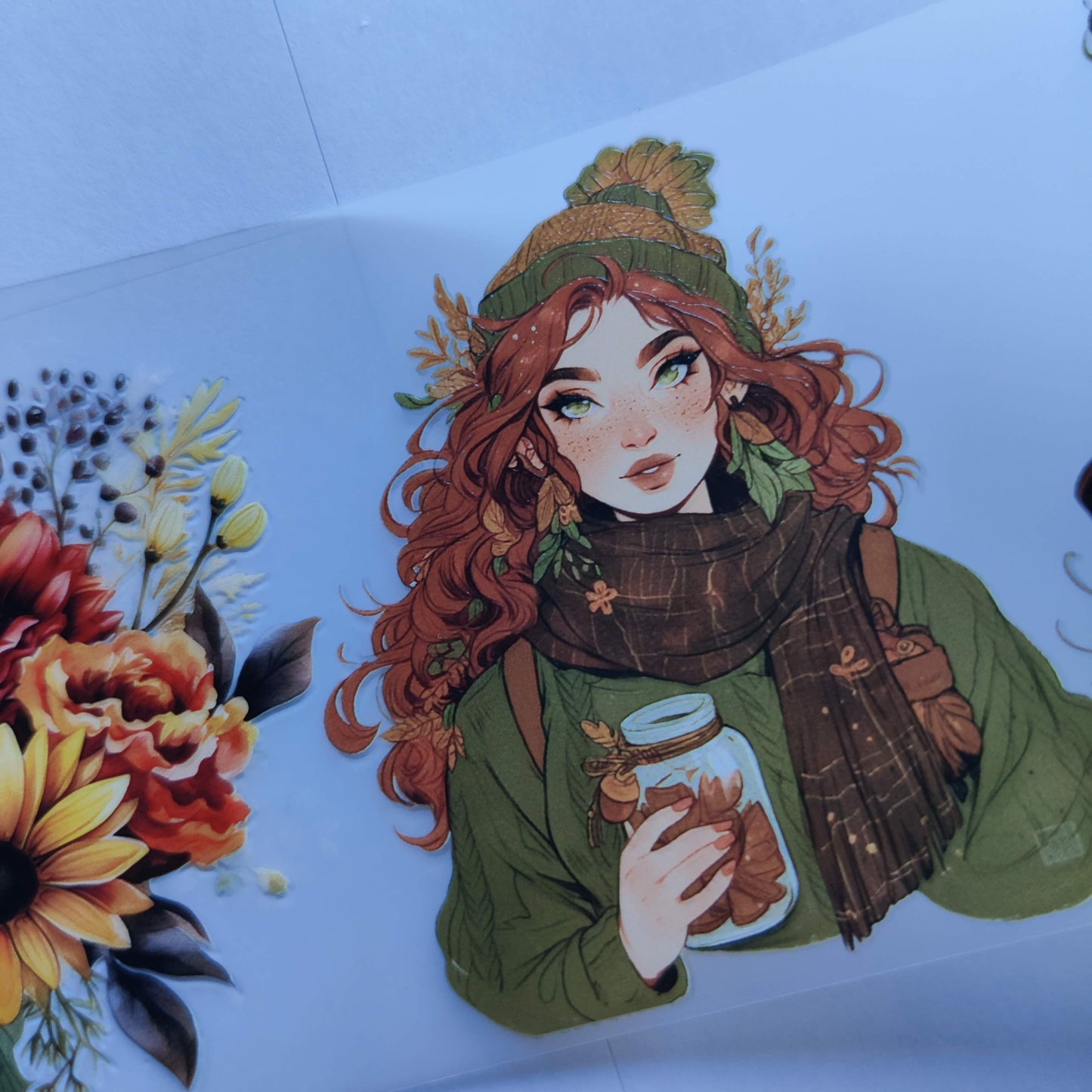 PET 3D raised tape autumn fairy girls tape,one roll vintage fashion, scrapbooking,bullet journal, planners,card making.