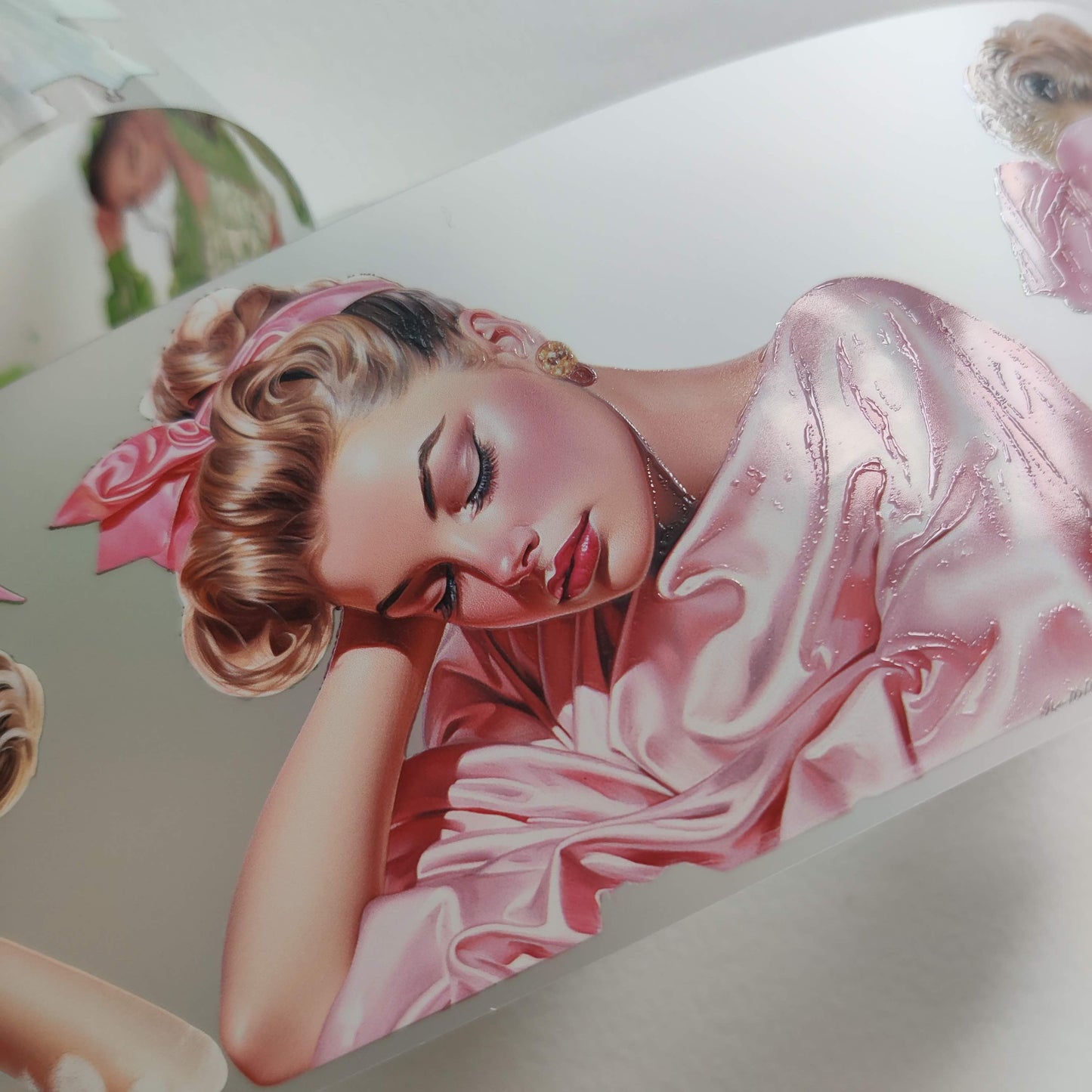 PET 3D raised tape retro sleeping beauty girls tape,one roll vintage fashion, scrapbooking,bullet journal, planners,card making.