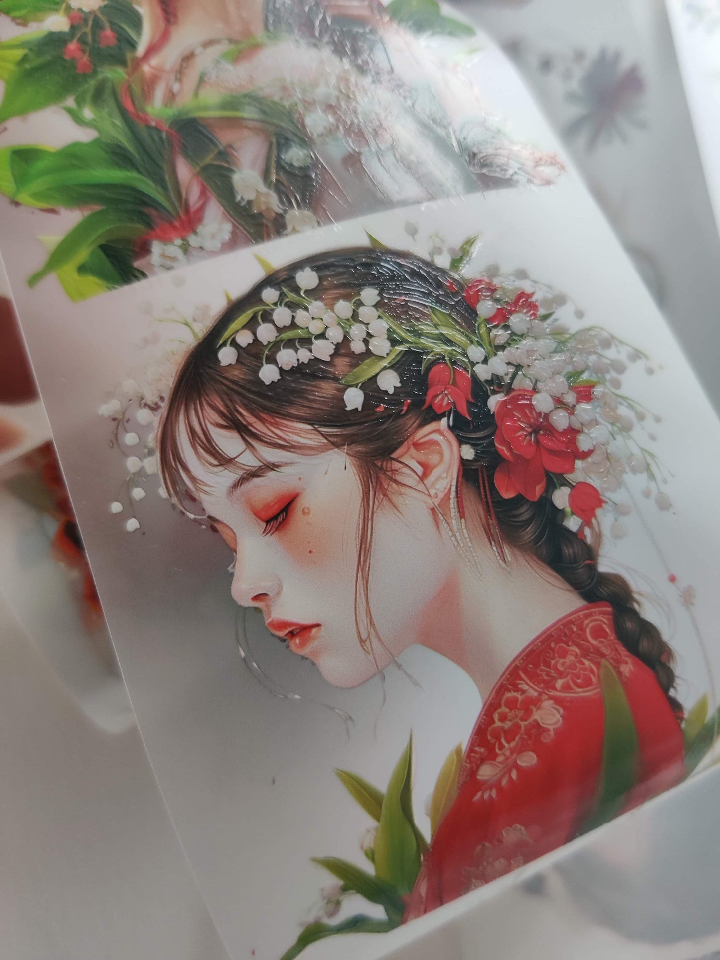 PET 3D rased tape cute small summer girls roll tape, fashion journal one roll , junk journal, scrapbooking, paper crafts.