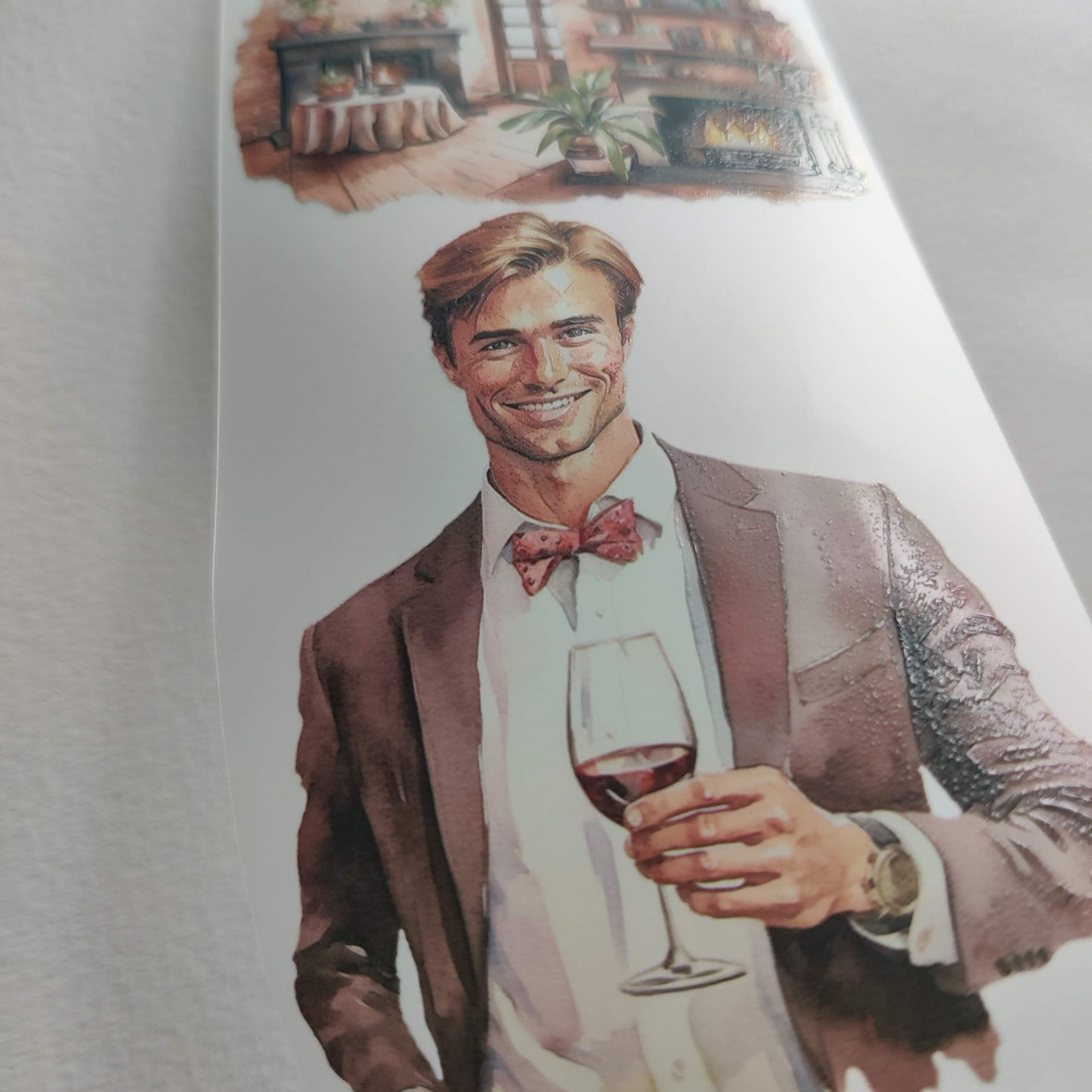 PET 3D rased tape men's birthday roll tape, fashion journal one roll , junk journal, scrapbooking, paper crafts.