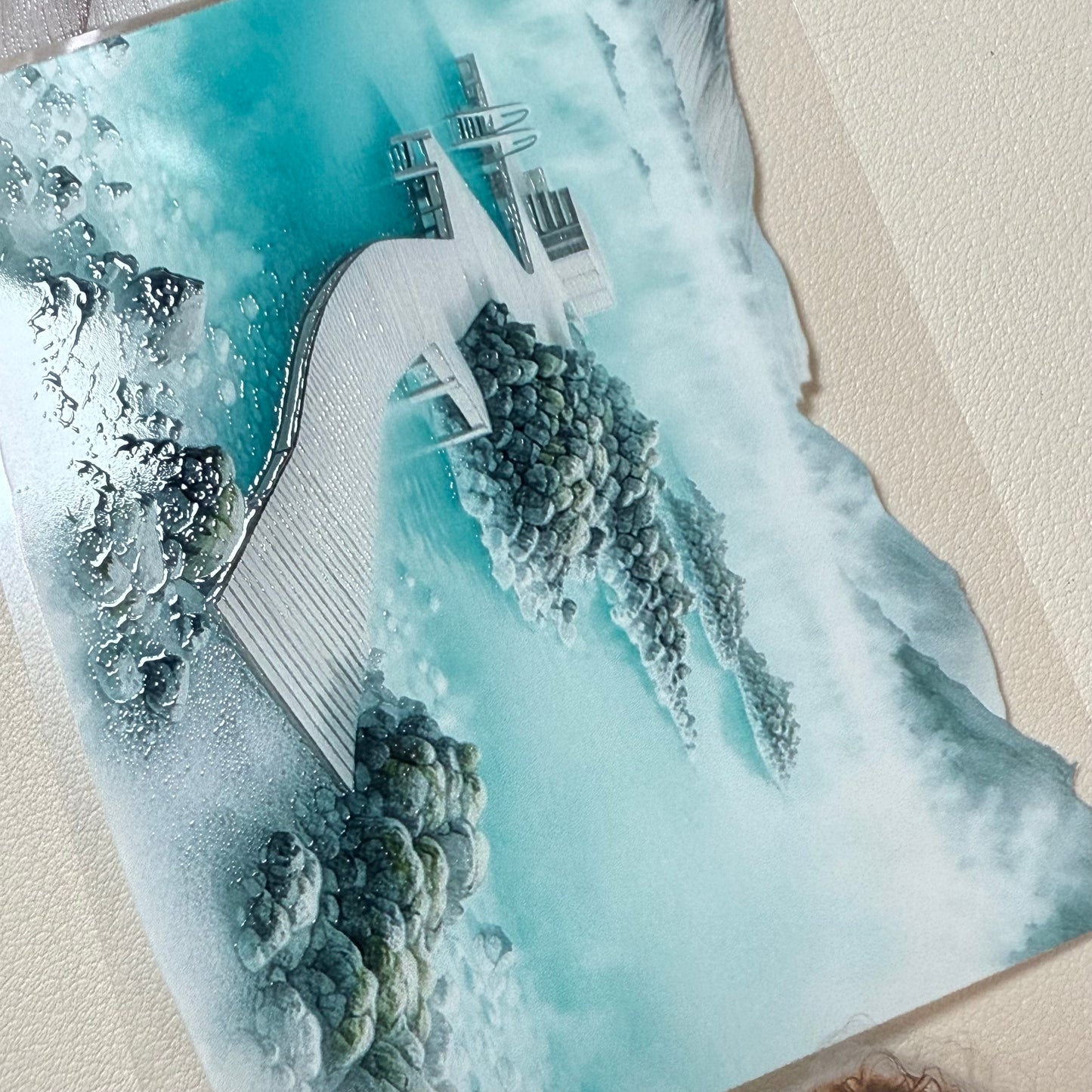 PET 3D raised Iceland  and Cocoa Days tape,one roll fashion, junk journal, scrapbooking,bullet journal, card making.