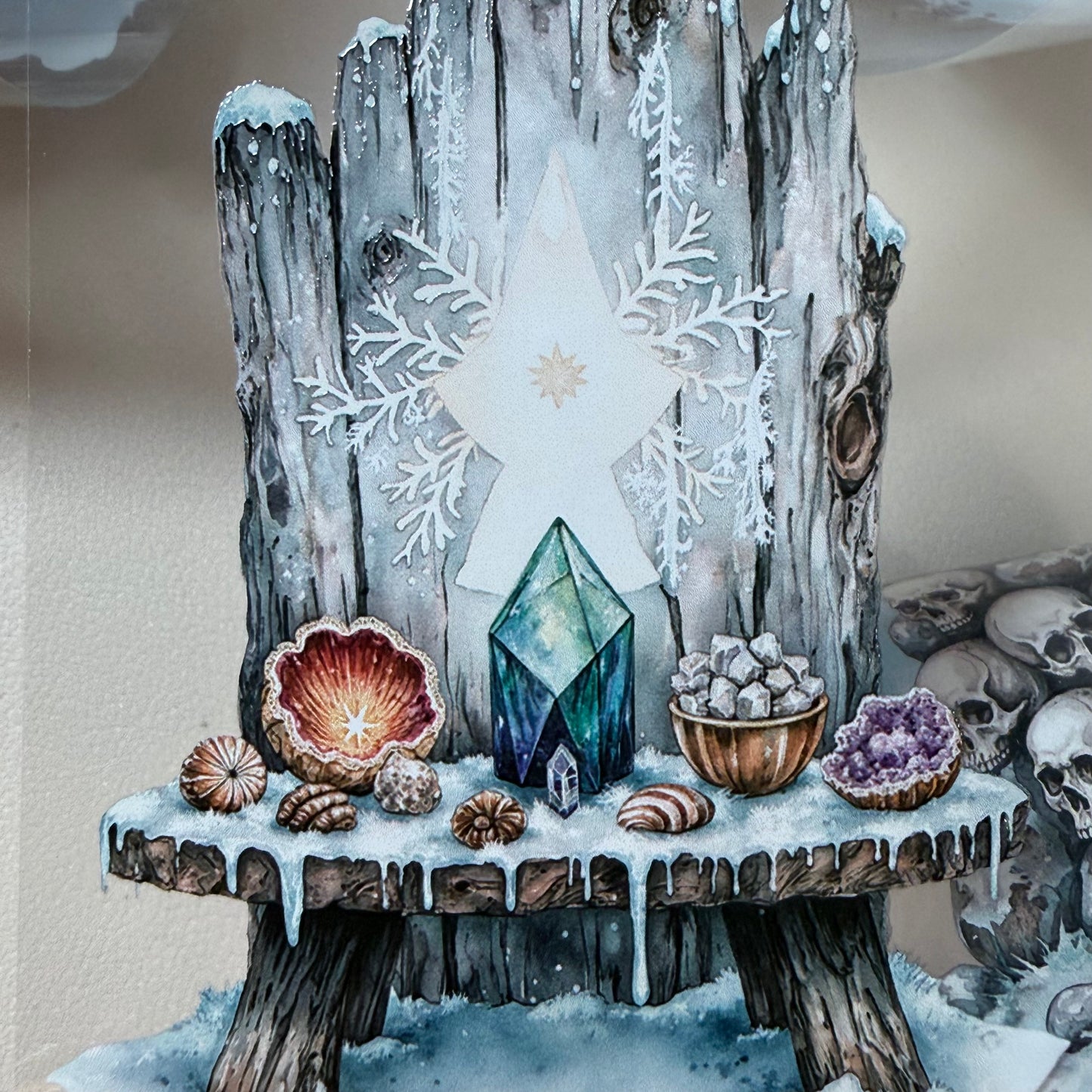 Opaline Winter Witch and Winterwood Witch PET 3D raised tape,one roll fashion, junk journal, scrapbooking,bullet journal, card making.