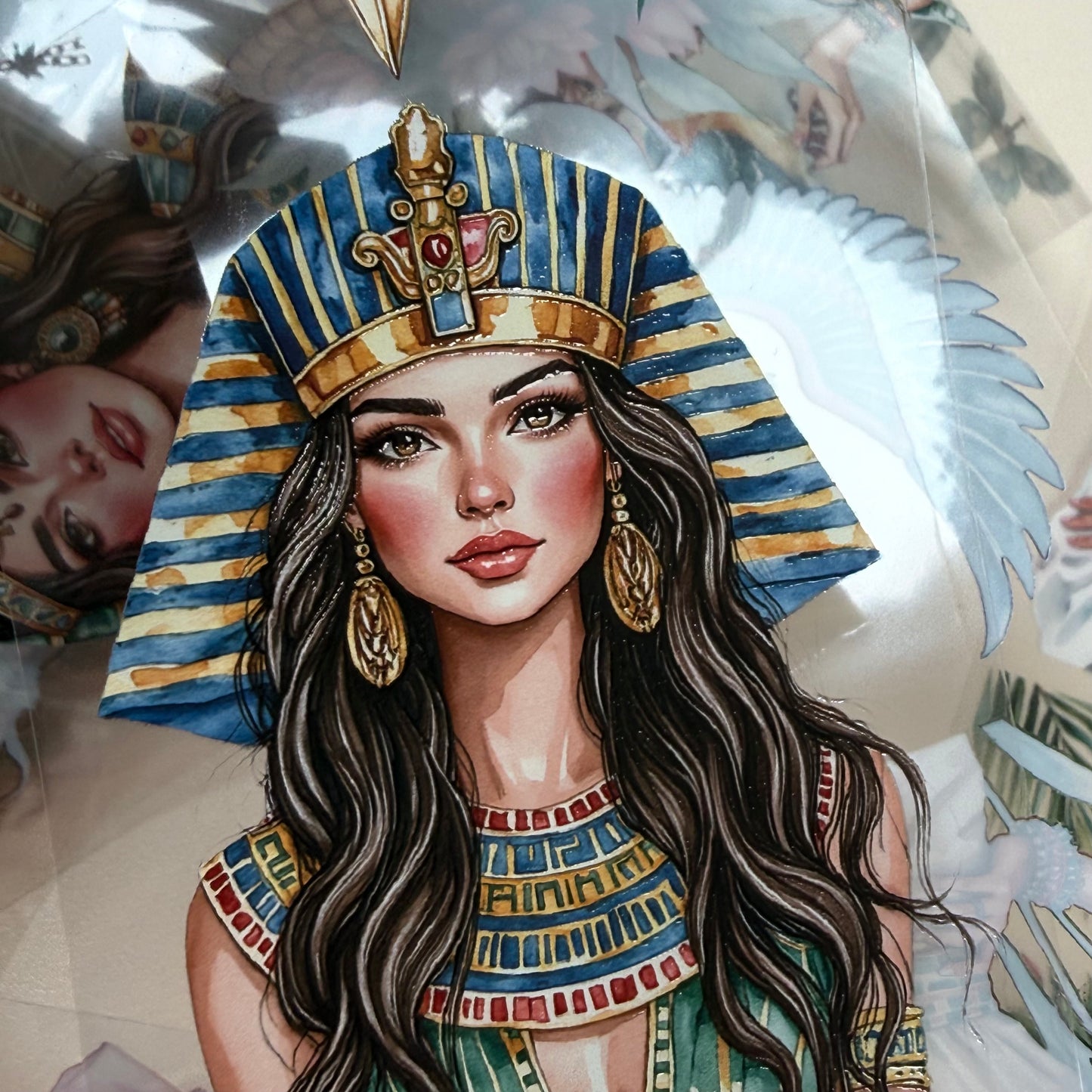 Pharaohs Garden and Bohemian Bird Muse PET 3D raised tape,one roll fashion, junk journal, scrapbooking,bullet journal, card making.
