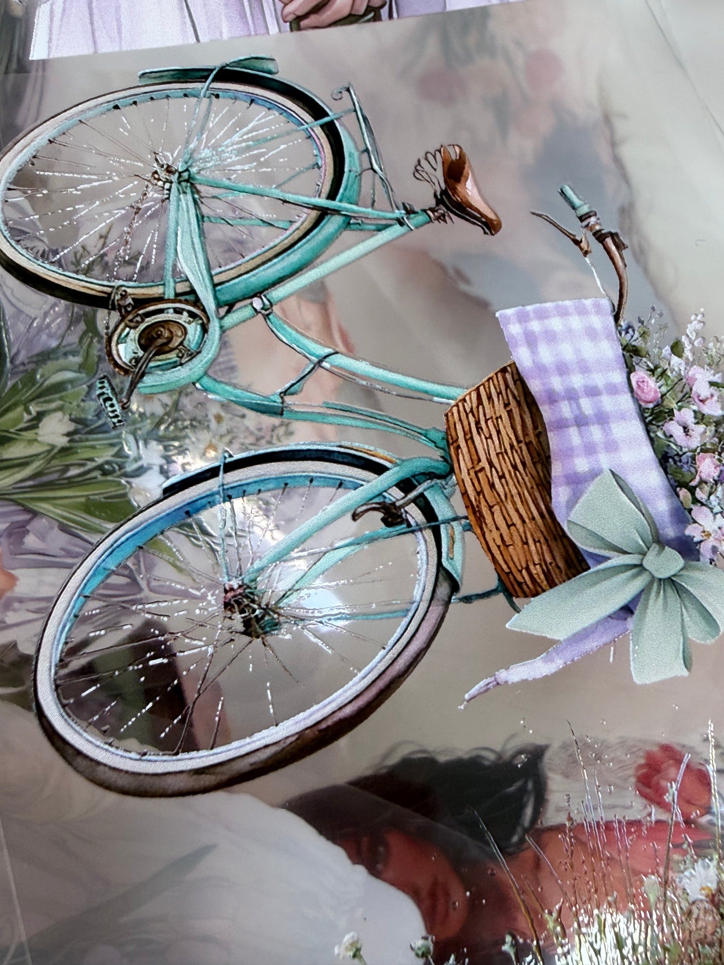 Lavender and Sage and Tulips and Carnations PET 3D raised tape