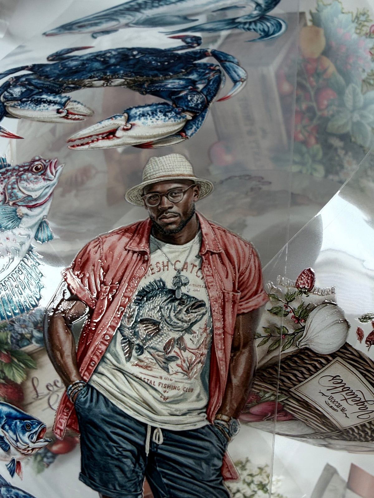Fisherman and Farmers Market PET 3D raised tape
