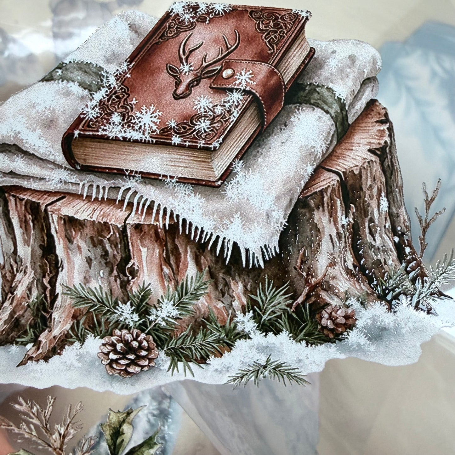 Frozen Masquerade Ball and  Frosted Woodland PET 3D raised tape,one roll fashion, junk journal, scrapbooking,bullet journal, card making.