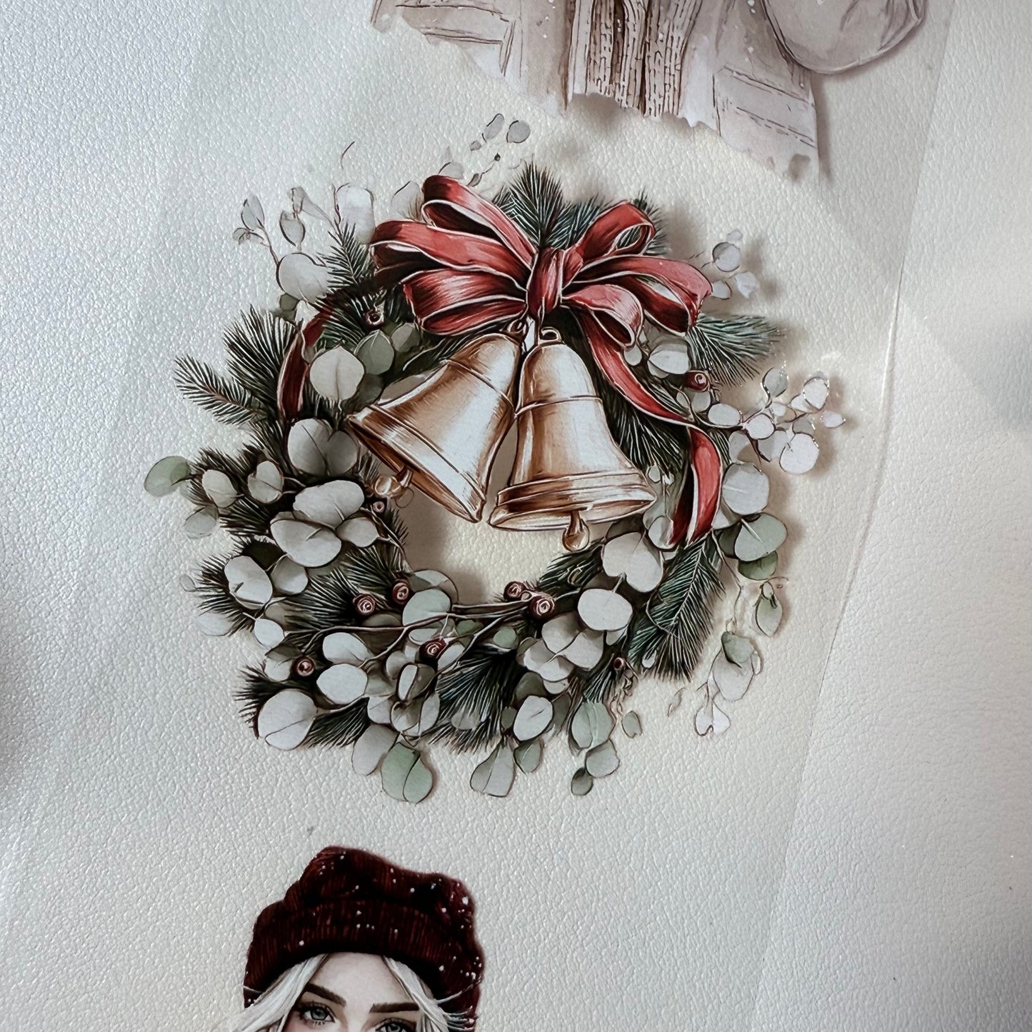 PET 3D raised Warm  Swiss Christmas and Christmas Farmhouse tape,one roll fashion, junk journal, scrapbooking,bullet journal, card making.