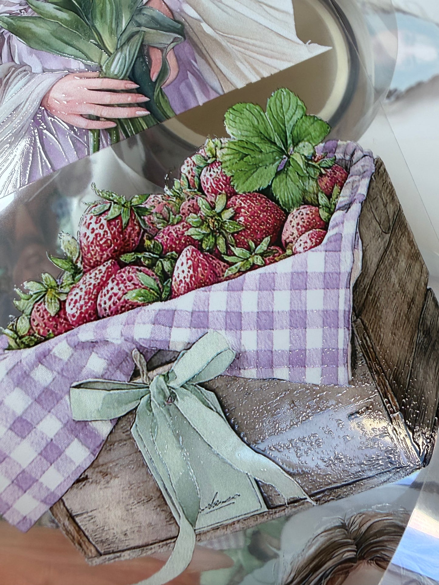 Lavender and Sage and Tulips and Carnations PET 3D raised tape