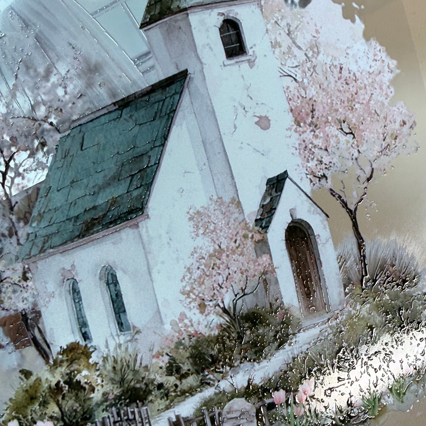 PET 3D raised Spring Landscape 4 tape,one roll fashion, junk journal, scrapbooking,bullet journal, card making.