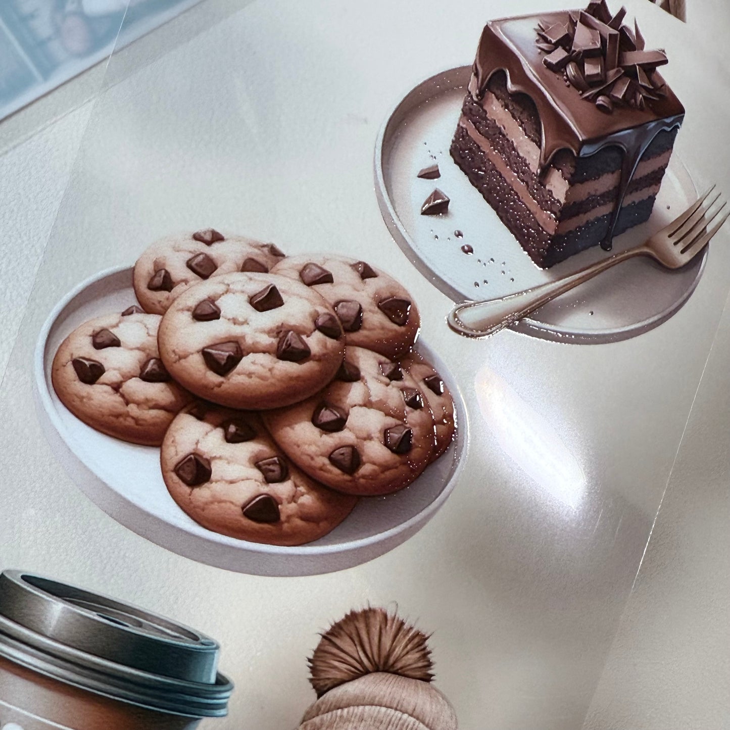 PET 3D raised Iceland  and Cocoa Days tape,one roll fashion, junk journal, scrapbooking,bullet journal, card making.