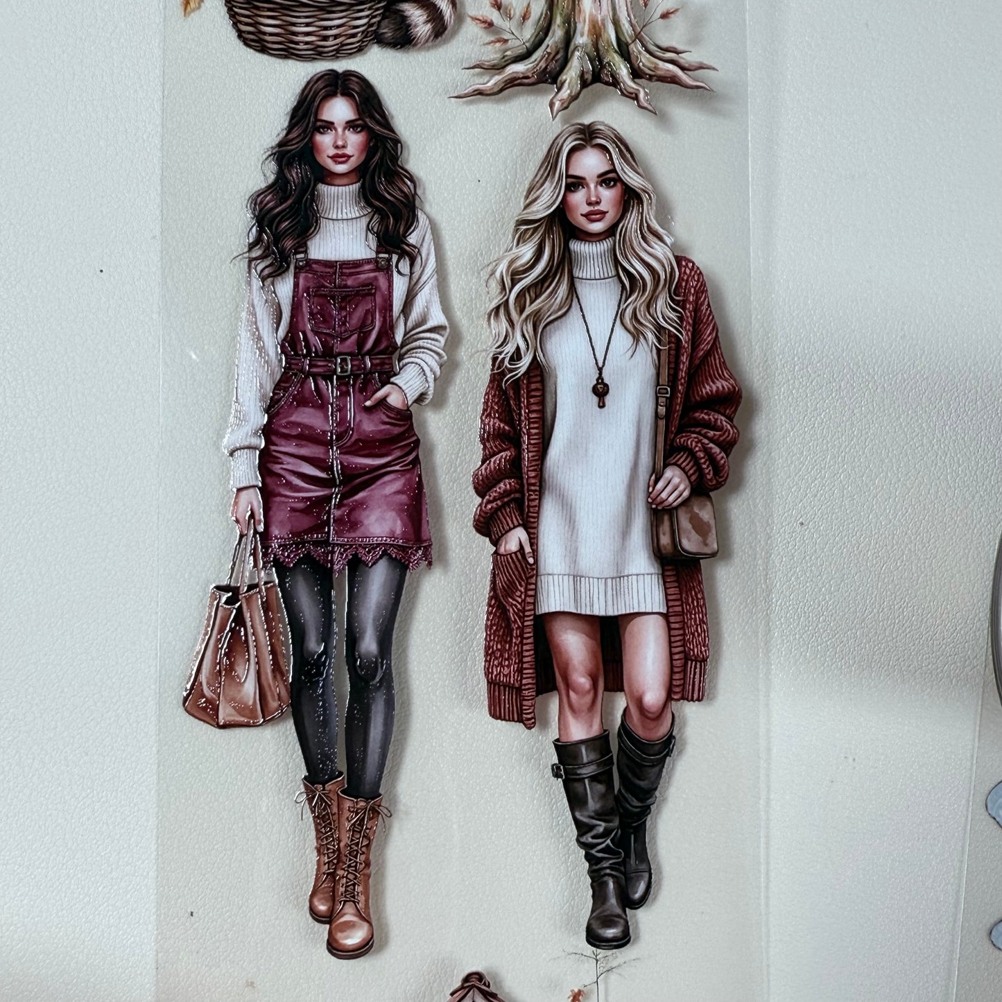 PET 3D raised Cozy Evenings and Fall Splendor in Nature tape,one roll fashion, junk journal, scrapbooking,bullet journal, card making.