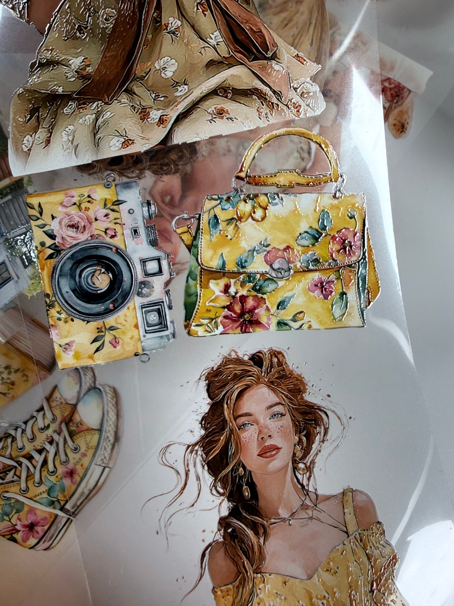 Summer city and Vintage sewing PET 3D raised tape