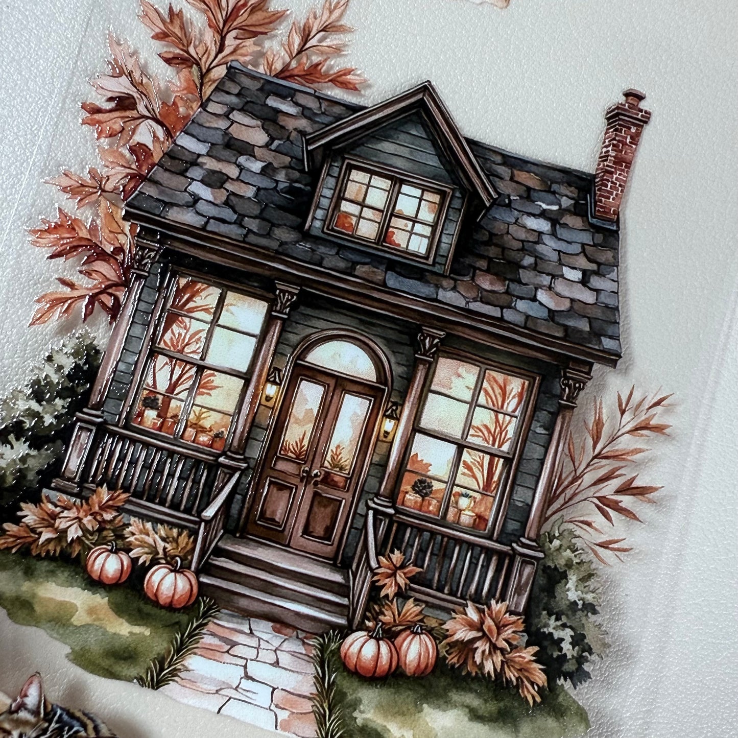 PET 3D raised Cozy Evenings and Fall Splendor in Nature tape,one roll fashion, junk journal, scrapbooking,bullet journal, card making.