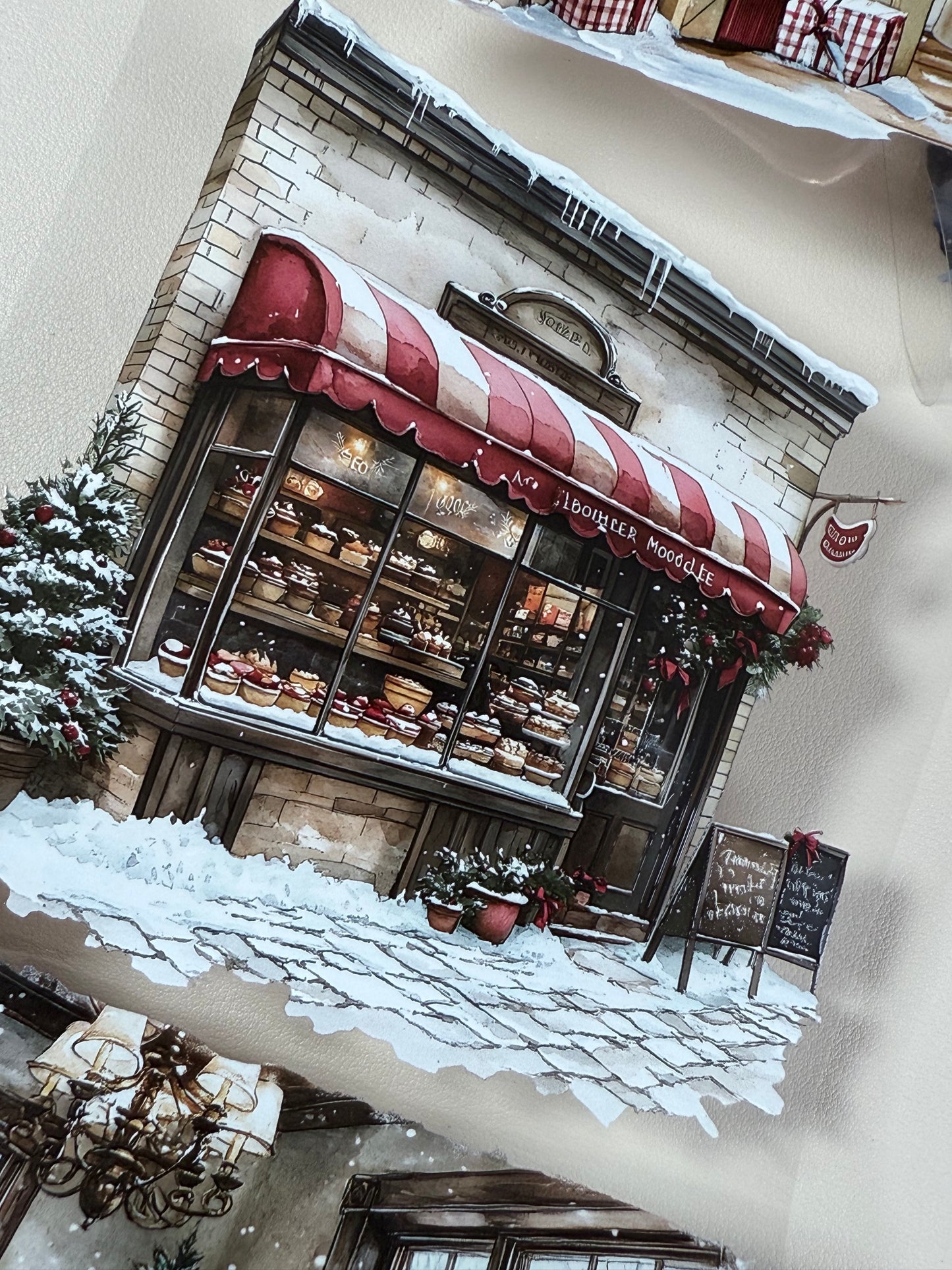 PET 3D raised Winter Landscape4 tape,one roll fashion, junk journal, scrapbooking,bullet journal, card making.