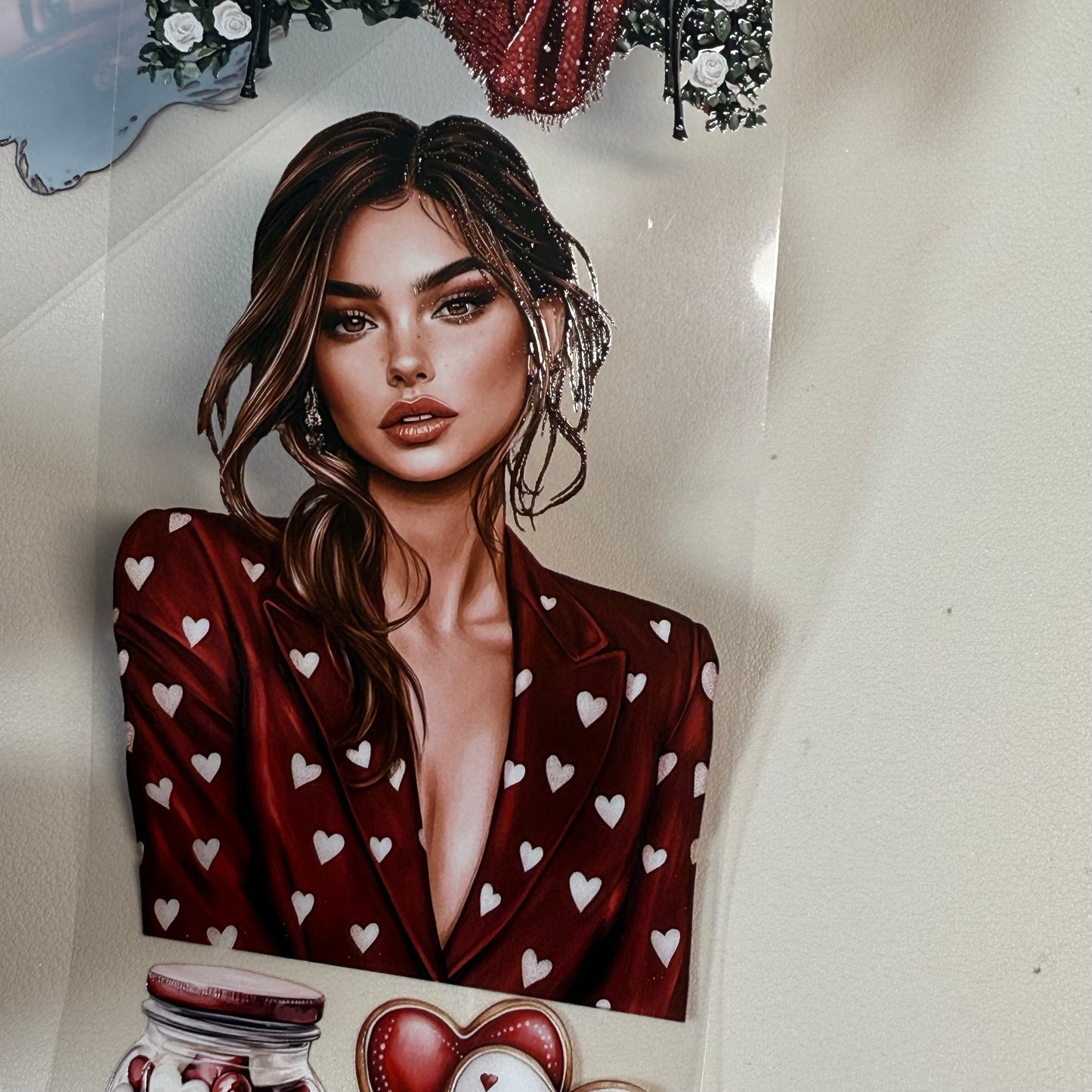 PET 3D raised Floral Drift and Deep Romance tape,one roll fashion, junk journal, scrapbooking,bullet journal, card making.