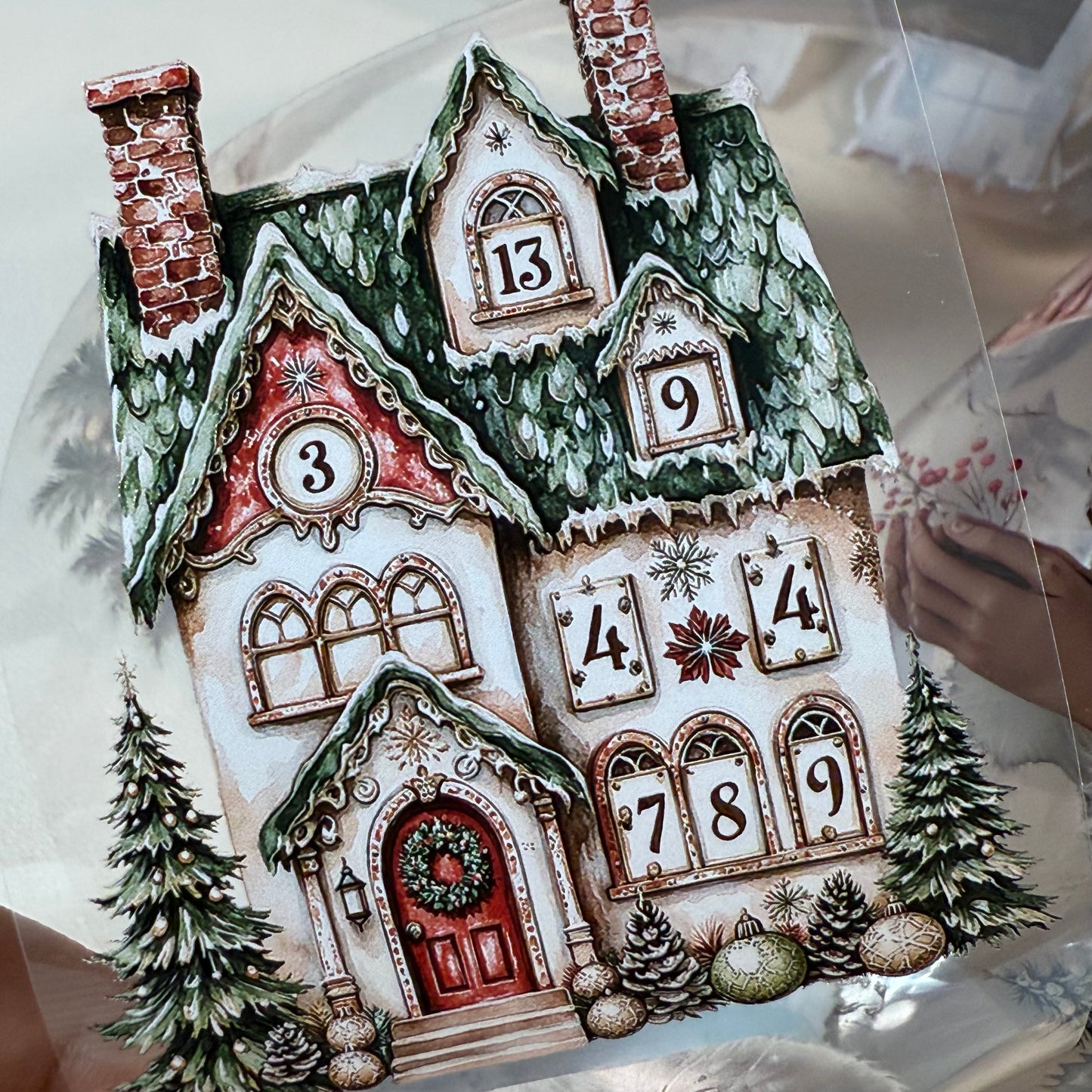 PET 3D raised Modern Christmas in the City and Festive Wonderland tape,one roll fashion, junk journal, scrapbooking,bullet journal, card making.