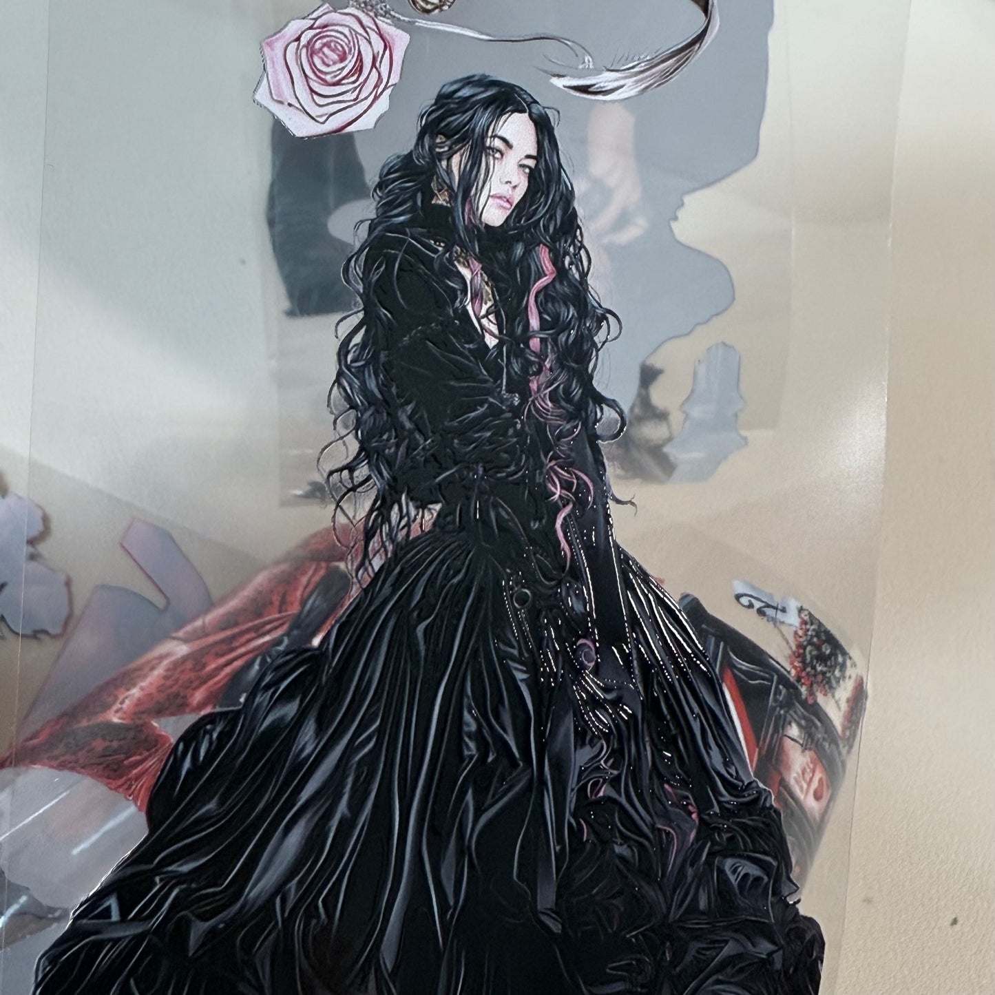 PET Eerily Ever After  and Mon Amour 3D raised tape,one roll fashion, junk journal, scrapbooking,bullet journal, card making.