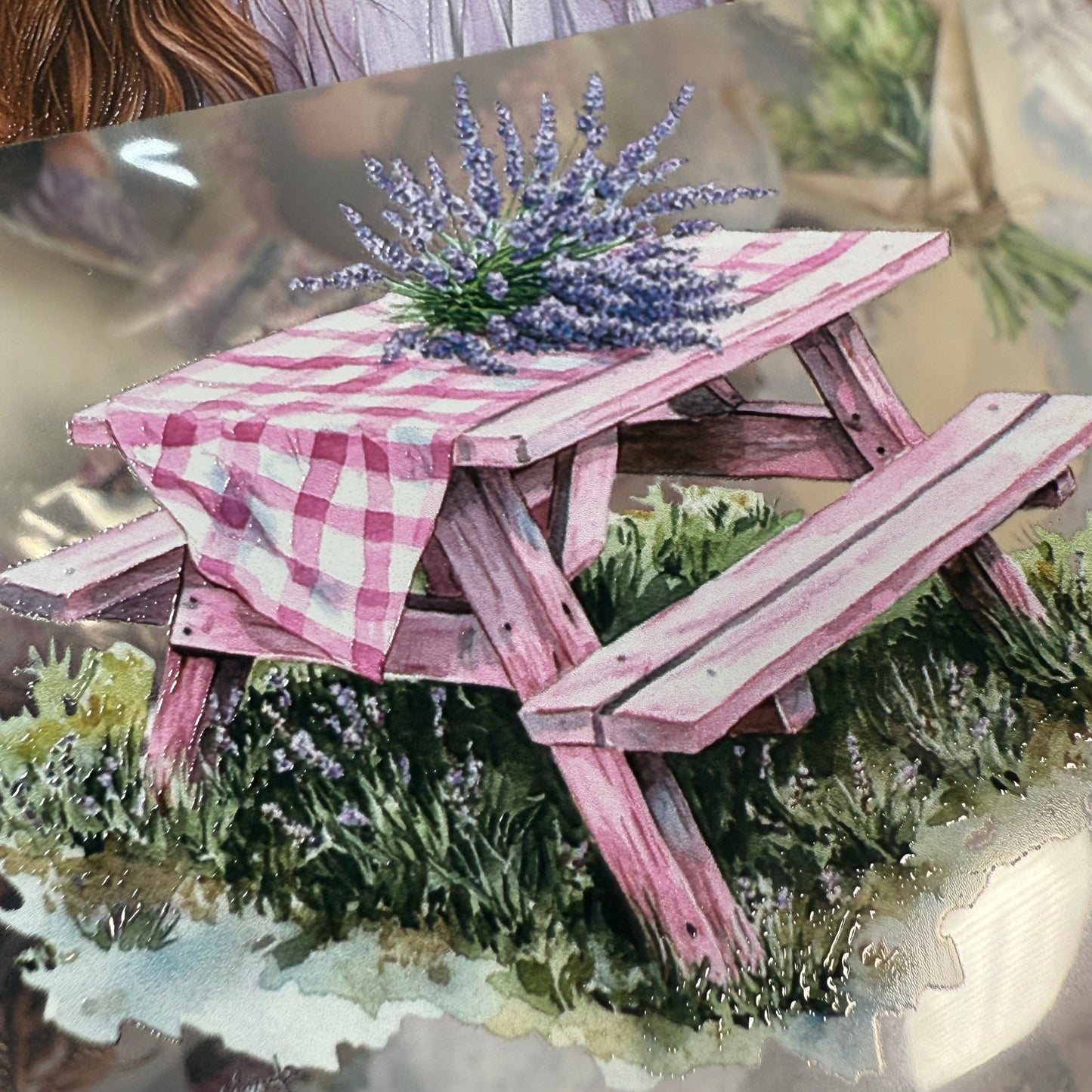 PET 3D raised Lavender Provence and Japanese dreams tape,one roll fashion, junk journal, scrapbooking,bullet journal, card making.