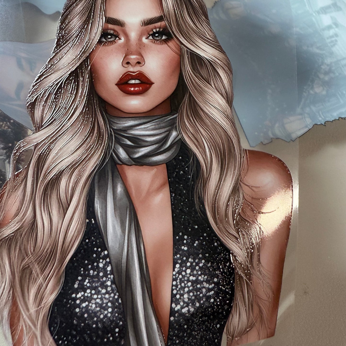 PET 3D raised Midnight Mistletoe and Holiday Magic tape,one roll fashion, junk journal, scrapbooking,bullet journal, card making.