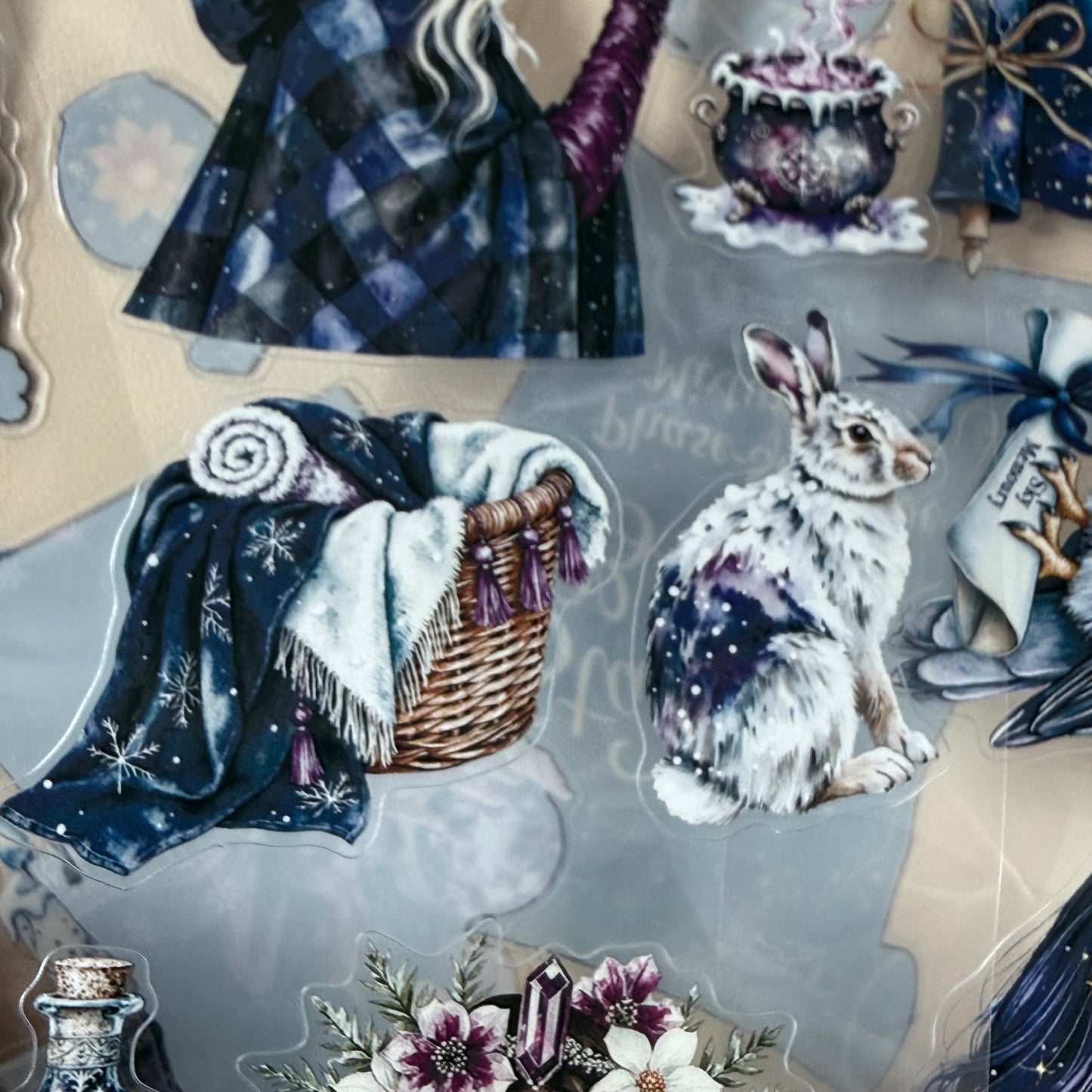 KISSCUT Winter Witchcraft and Celestial Apothecary PET 3D raised tape,one roll fashion, junk journal, scrapbooking,bullet journal, card making.