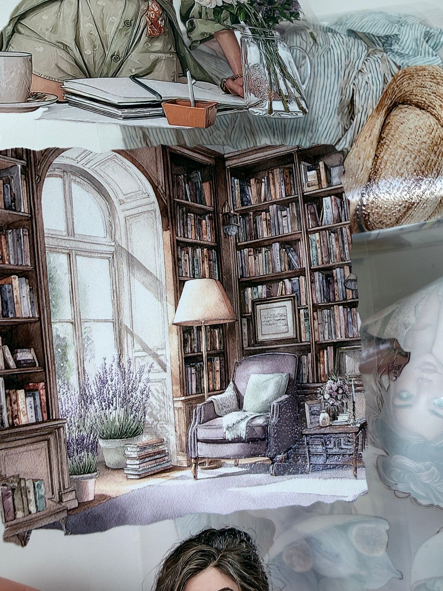 Summer seaside and Lavender planner PET 3D raised tape