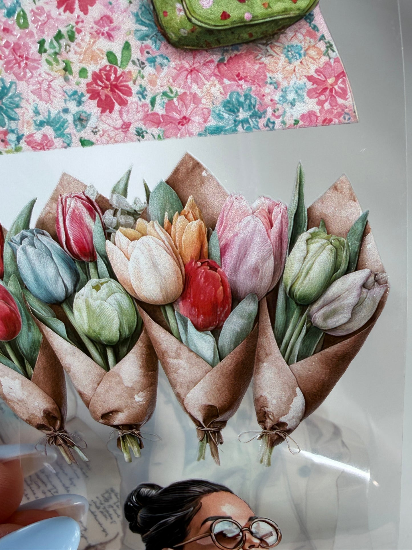 Spring in the city and Spring farmers market PET 3D raised tape
