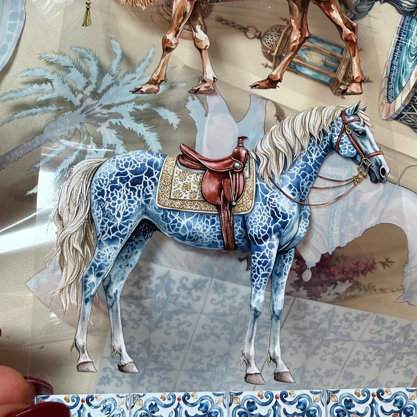 PET 3D raised Landscape East addiction tape,one roll fashion, junk journal, scrapbooking,bullet journal, card making.
