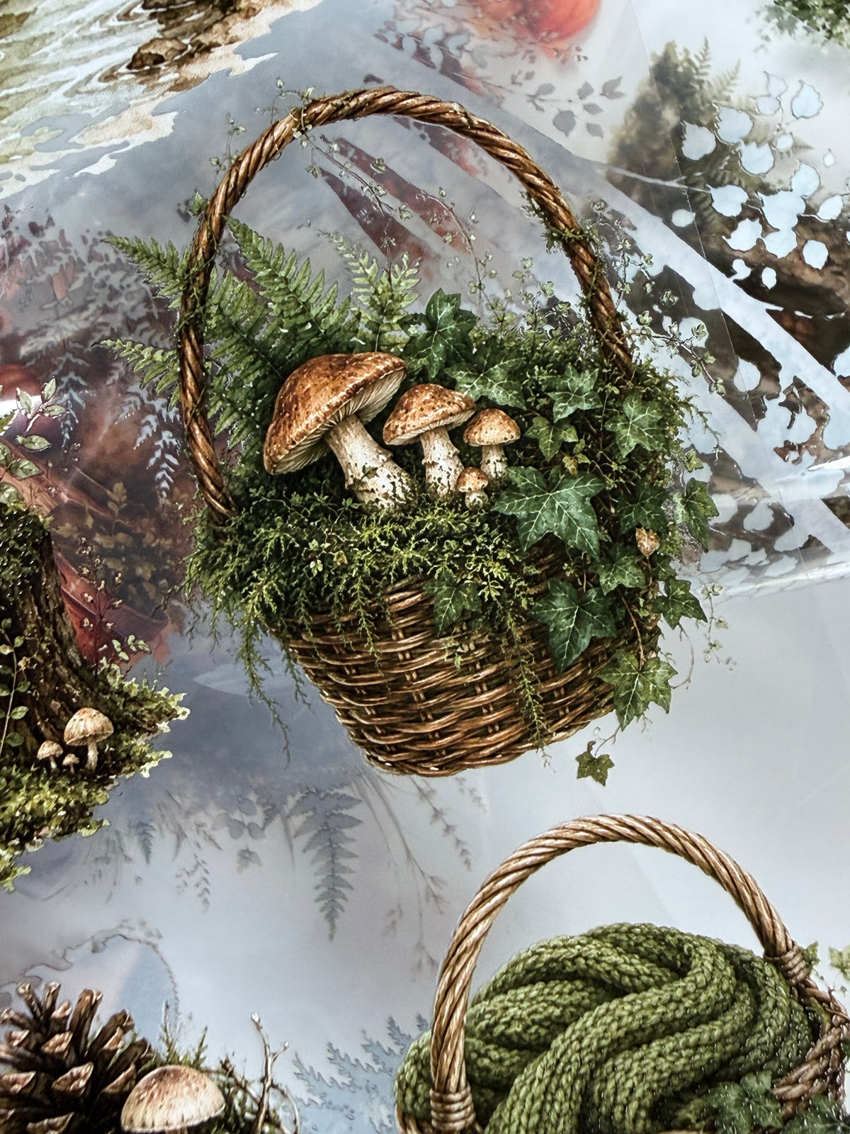 Forest and Amber autumn Landscape PET 3D raised tape.