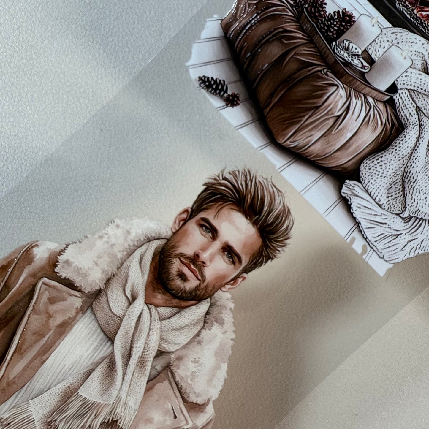 PET 3D raised Winter Wonderland and Blush Christmas tape,one roll fashion, junk journal, scrapbooking,bullet journal, card making.