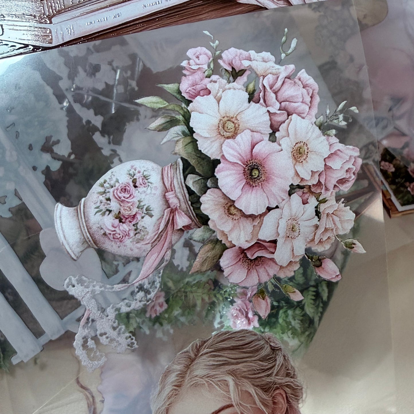 Spring Garden and Unsent Letters PET 3D raised tape,one roll fashion, junk journal, scrapbooking,bullet journal, card making.