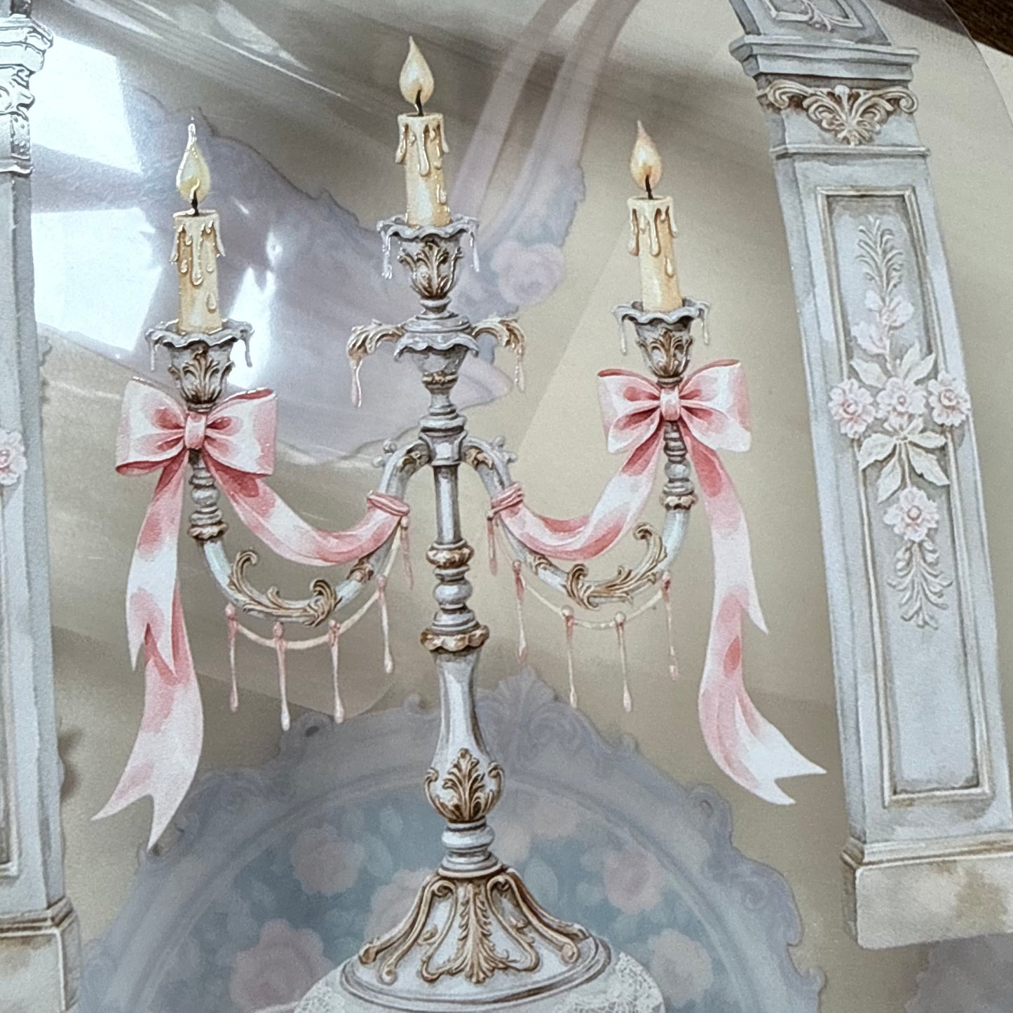 PET 3D raised Landscape Rococo addiction tape,one roll fashion, junk journal, scrapbooking,bullet journal, card making.