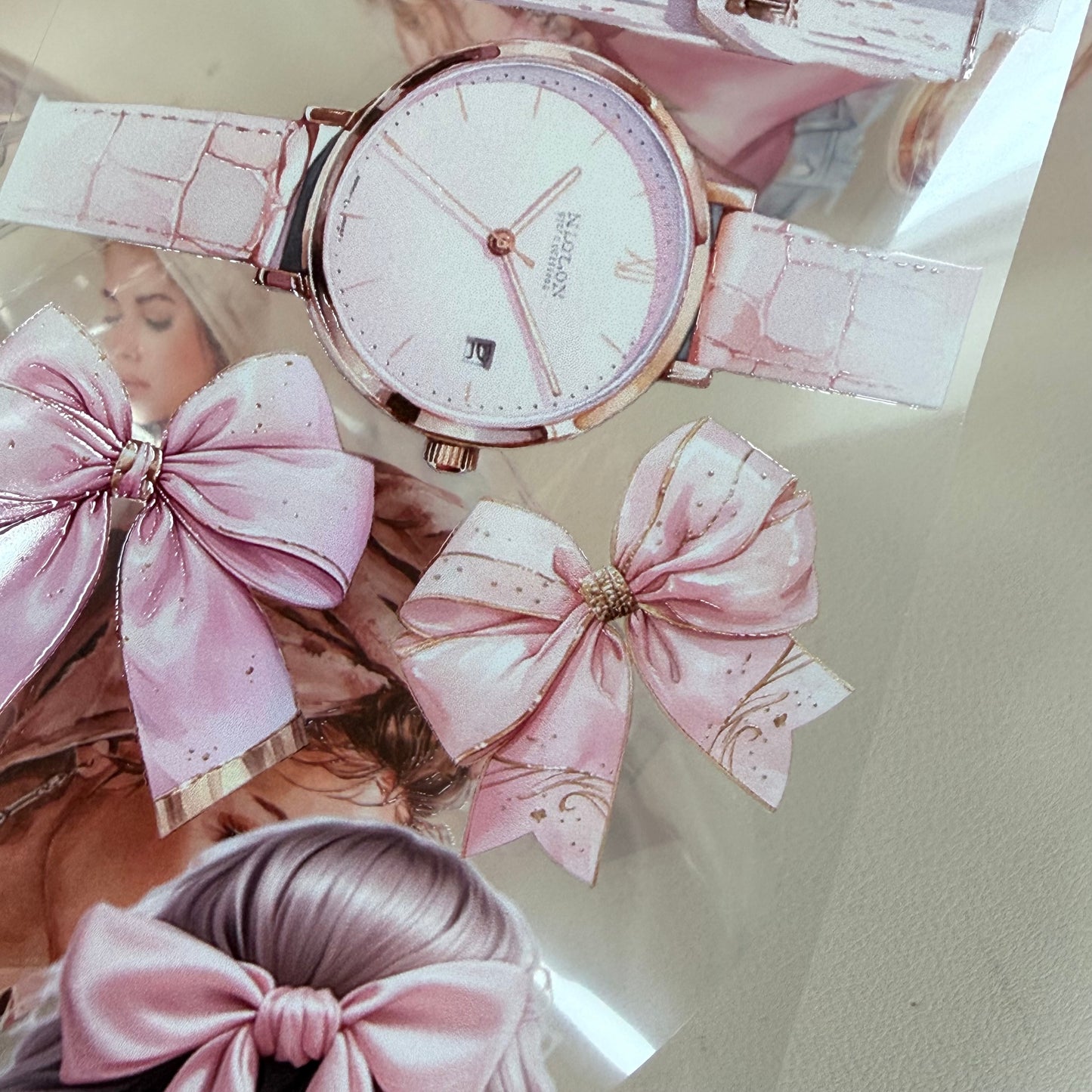 PET Self Care Aesthetic and Pinterest Pink vibe 3D raised tape,one roll fashion, junk journal, scrapbooking,bullet journal, card making.