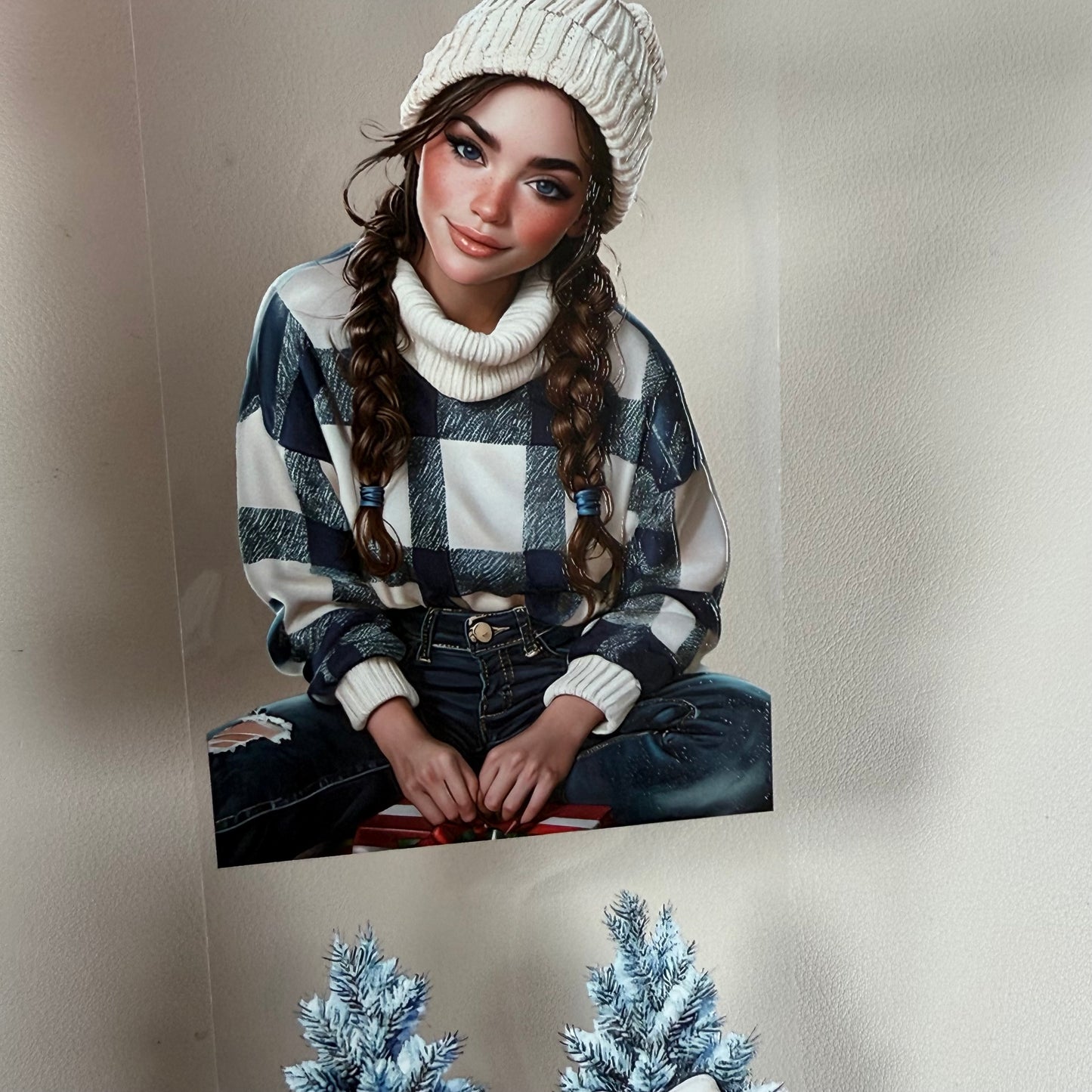 PET 3D raised Pink Glamour and Winter Stroll tape,one roll fashion, junk journal, scrapbooking,bullet journal, card making.