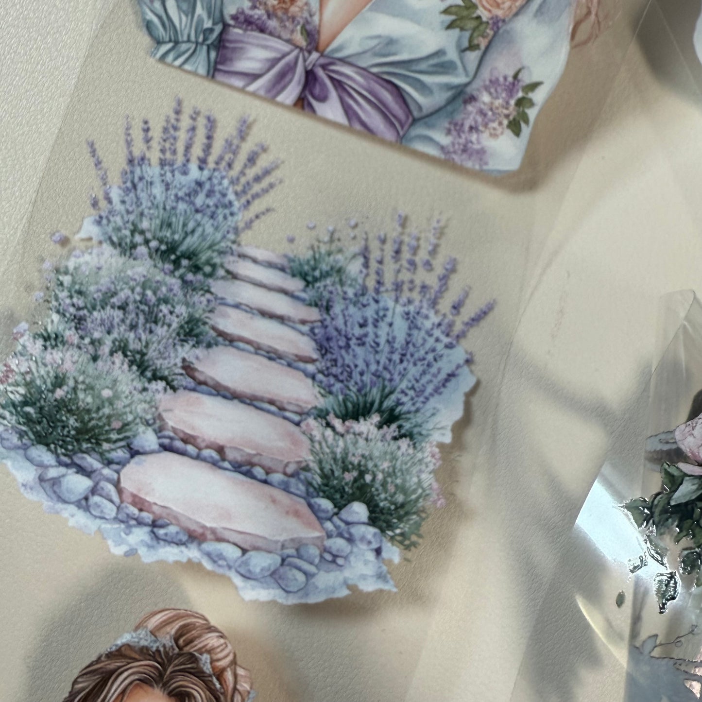 PET 3D raised Petal Haven and Breezy Blooms tape,one roll fashion, junk journal, scrapbooking,bullet journal, card making.