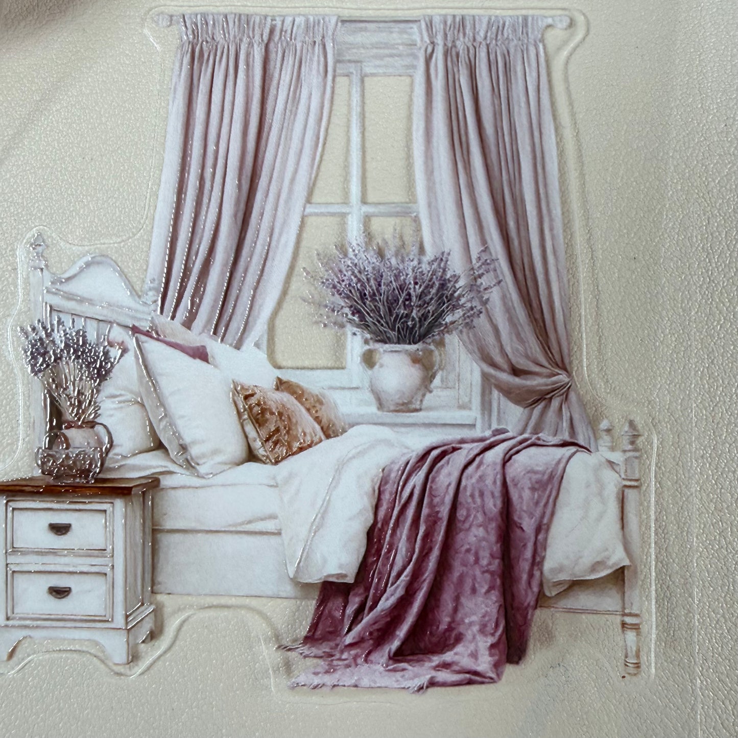 KISSCUT Rustic easter and Lavender Bouquet PET 3D raised tape,one roll fashion, junk journal, scrapbooking,bullet journal, card making.