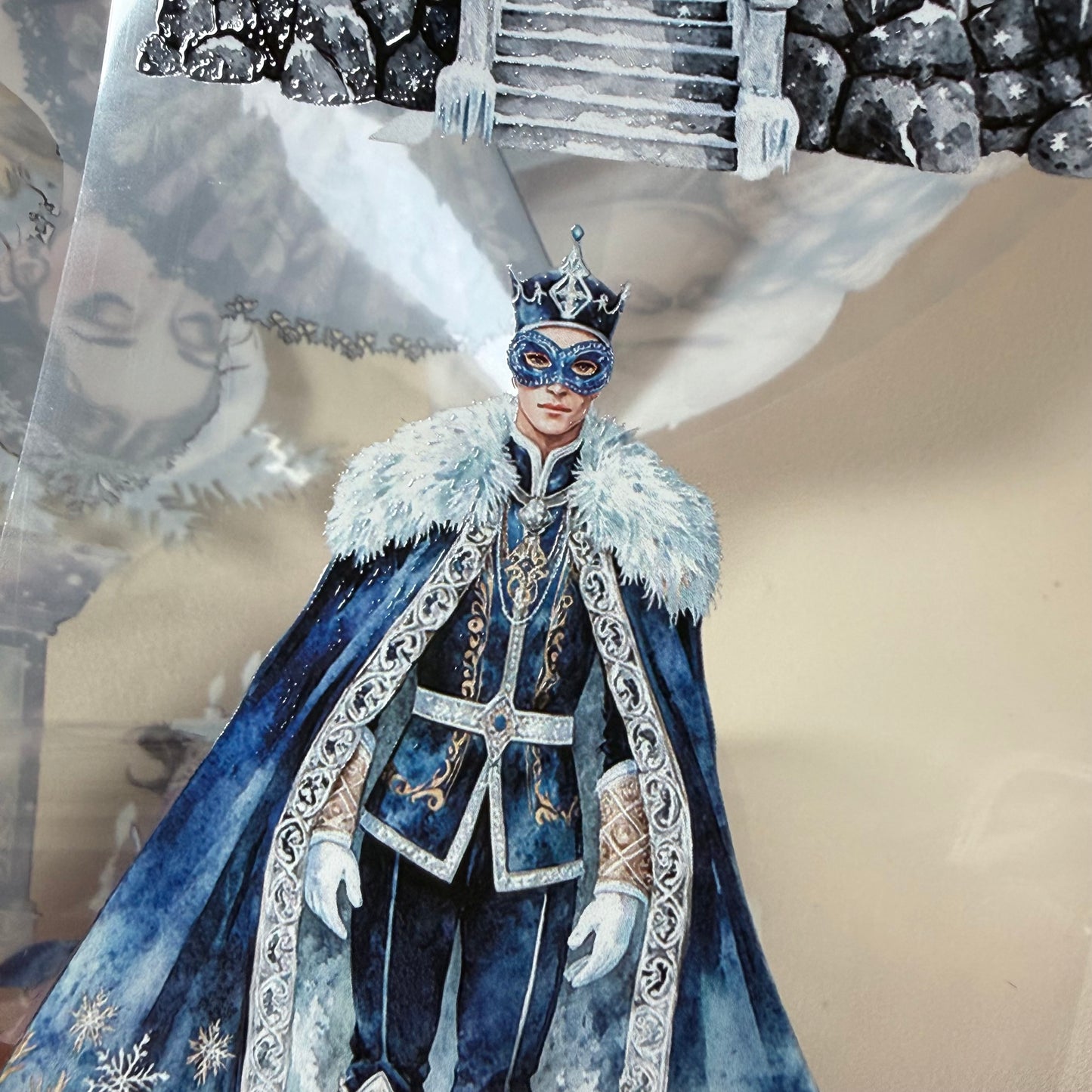 Frozen Masquerade Ball and  Frosted Woodland PET 3D raised tape,one roll fashion, junk journal, scrapbooking,bullet journal, card making.
