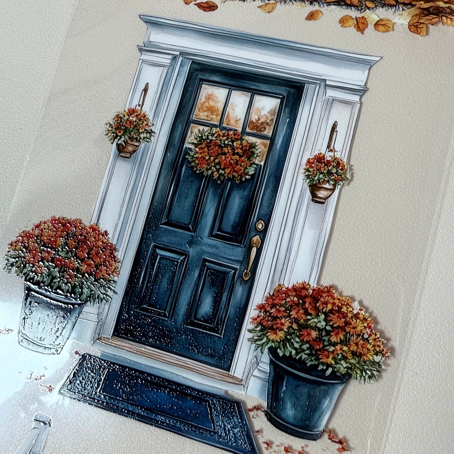 PET 3D raised Landscape 5  tape,one roll fashion, junk journal, scrapbooking,bullet journal, card making.