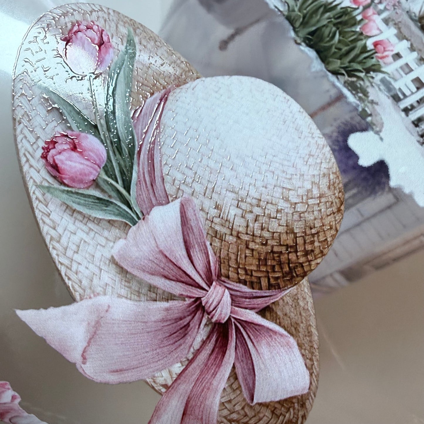 PET 3D raised Spring Landscape 4 tape,one roll fashion, junk journal, scrapbooking,bullet journal, card making.
