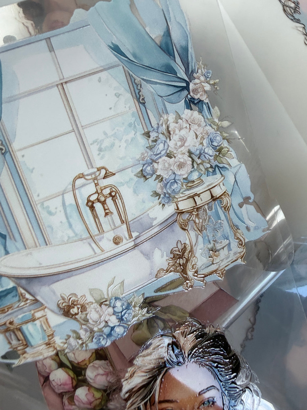 Peony Morning PET 3D raised tape